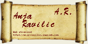 Anja Ravilić vizit kartica